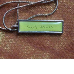 simply adorable pendant with 925 silver necklace (3207)